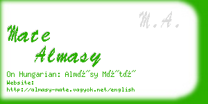 mate almasy business card